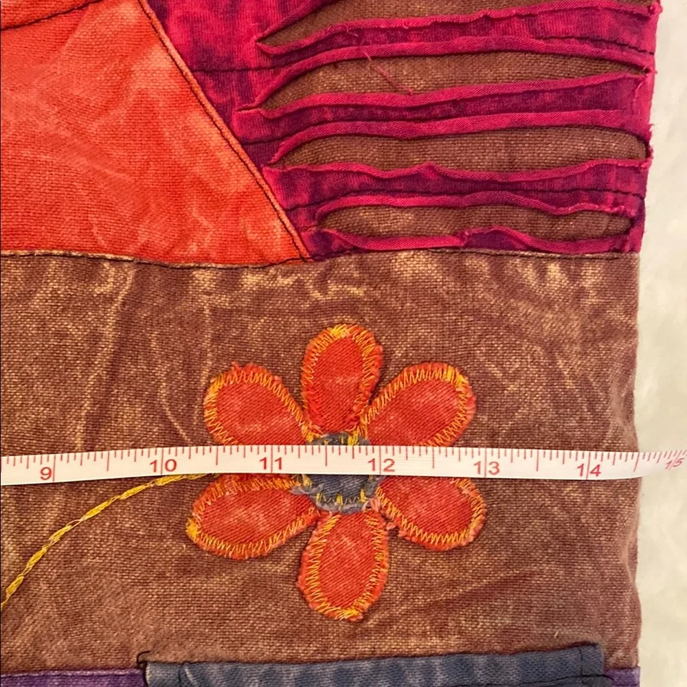 Rising International Red and Pink Patchwork Shoulder Bag - Picture 14 of 16